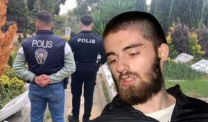 Polis Cem Garipoğlu’nun mezarında nöbette