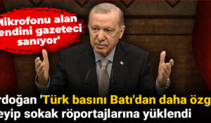 Erdoğan ‘Türk basını Batı’dan daha özgür’ deyip sokak röportajlarına yüklendi: